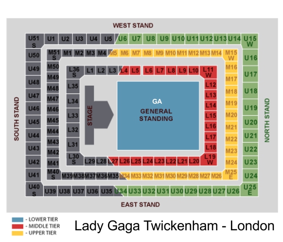 Twickenham Lady Gaga VIP 2012